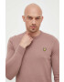 Lyle & Scott Bavlněný svetr růžová barva lehký - Pepit.cz