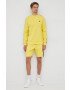 Lyle & Scott Mikina pánská žlutá barva s aplikací - Pepit.cz