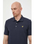 Lyle & Scott Polo tričko tmavomodrá barva s aplikací - Pepit.cz