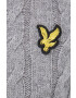 Lyle & Scott Svetr z vlněné směsi pánský šedá barva lehký - Pepit.cz