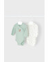 Mayoral Newborn bavlněné kojenecké body (2-pack) - Pepit.cz