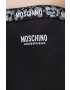 Moschino Underwear Společenské legíny černá barva s potiskem - Pepit.cz