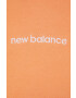 New Balance Bavlněná mikina WT21501PGZ dámská oranžová barva s aplikací - Pepit.cz