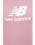 New Balance Bavlněné tričko růžová barva - Pepit.cz