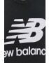 New Balance Mikina pánská šedá barva s kapucí s potiskem MT31537AG-7AG - Pepit.cz