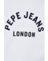 Pepe Jeans Bavlněná mikina pánská bílá barva vzorovaná - Pepit.cz