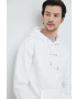 Pepe Jeans Bavlněná mikina David Hoodie pánská bílá barva s kapucí hladká - Pepit.cz