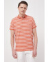 Pepe Jeans Bavlněné polo tričko Pepe Stripes oranžová barva - Pepit.cz