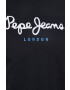 Pepe Jeans Bavlněné tričko Eggo tmavomodrá barva s potiskem - Pepit.cz