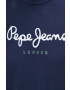 Pepe Jeans Bavlněné tričko Eggo tmavomodrá barva s potiskem - Pepit.cz