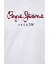 Pepe Jeans Bavlněné tričko Eggo N bílá barva hladké - Pepit.cz