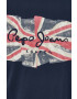 Pepe Jeans Bavlněné tričko Flag Logo tmavomodrá barva s potiskem - Pepit.cz