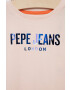 Pepe Jeans Dětské bavlněné tričko růžová barva - Pepit.cz