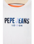 Pepe Jeans Dětské bavlněné tričko bílá barva - Pepit.cz