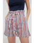 Pepe Jeans Džínové šortky Phoebe Stripe dámské vzorované high waist - Pepit.cz