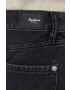 Pepe Jeans Džínové šortky Suzie dámské černá barva hladké high waist - Pepit.cz