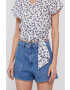 Pepe Jeans Kraťasy ADELINE dámské hladké high waist - Pepit.cz