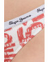 Pepe Jeans Tanga 3-pack červená barva - Pepit.cz