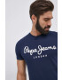 Pepe Jeans Tričko Original Stretch pánské tmavomodrá barva s potiskem - Pepit.cz