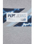 Pepe Jeans Tričko Rederick šedá barva s potiskem - Pepit.cz