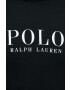 Polo Ralph Lauren Bavlněná košile s dlouhým rukávem černá barva s potiskem - Pepit.cz