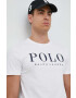 Polo Ralph Lauren Bavlněné tričko bílá barva s potiskem - Pepit.cz