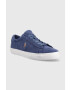 Polo Ralph Lauren Semišové sneakers boty SAYER tmavomodrá barva 816893732005 - Pepit.cz