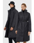 Rains Bunda 15500 Long Padded Nylon W Coat černá barva přechodná - Pepit.cz