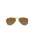 Ray-Ban Dětské sluneční brýle Junior Aviator hnědá barva 0RJ9506S-Polarized - Pepit.cz