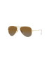 Ray-Ban Dětské sluneční brýle Junior Aviator hnědá barva 0RJ9506S-Polarized - Pepit.cz