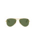 Ray-Ban Dětské sluneční brýle Junior Aviator zelená barva 0RJ9506S-Polarized - Pepit.cz