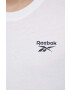 Reebok Bavlněné tričko HG4443 bílá barva s potiskem - Pepit.cz