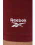 Reebok Kraťasy HI5560 dámské vínová barva hladké high waist - Pepit.cz