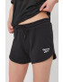 Reebok Kraťasy GL2554 dámské černá barva hladké medium waist GL2554-BLACK - Pepit.cz