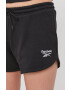 Reebok Kraťasy GL2554 dámské černá barva hladké medium waist GL2554-BLACK - Pepit.cz