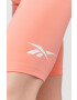 Reebok Kraťasy GP1300 dámské oranžová barva hladké high waist - Pepit.cz