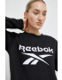 Reebok Mikina dámská černá barva s potiskem - Pepit.cz