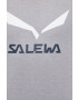 Salewa Sportovní dlouhý rukáv Solidlogo šedá barva s potiskem - Pepit.cz