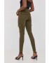 Spanx Tvarované kalhoty Stretch Twill Ankle Cargo zelená barva high waist - Pepit.cz