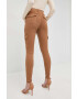 Spanx Tvarované kalhoty Stretch Twill Ankle Cargo šedá barva high waist - Pepit.cz