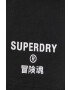 Superdry Bavlněné šortky dámské černá barva s potiskem high waist - Pepit.cz