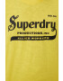 Superdry Bavlněné tričko žlutá barva s potiskem - Pepit.cz