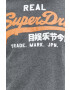 Superdry Bavlněné tričko s dlouhým rukávem zelená barva s aplikací - Pepit.cz