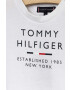 Tommy Hilfiger Dětské bavlněné tričko bílá barva s potiskem - Pepit.cz