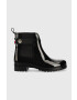 Tommy Hilfiger Holínky Ankle Rainboot With Metal Detail dámské černá barva - Pepit.cz