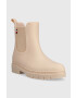 Tommy Hilfiger Holínky Fw0fw06897 Matt Ankle Rainboot With Elastic dámské béžová barva - Pepit.cz