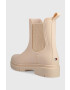 Tommy Hilfiger Holínky Fw0fw06897 Matt Ankle Rainboot With Elastic dámské béžová barva - Pepit.cz