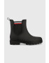 Tommy Hilfiger Holínky Rain Boot Ankle Elastic dámské černá barva - Pepit.cz