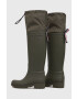 Tommy Hilfiger Holínky Th Overknee Rainboot dámské zelená barva - Pepit.cz