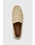 Tommy Hilfiger Kožené mokasíny CASUAL HILFIGER SUEDE DRIVER pánské béžová barva FM0FM04271 - Pepit.cz